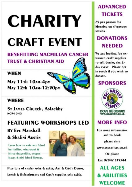 Charity Craft Event in Aslackby